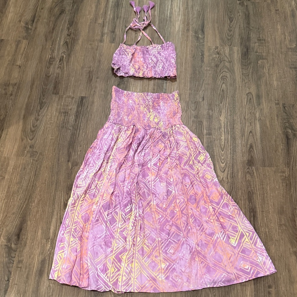 Brand New Tiare Purple and Pink Dress Set